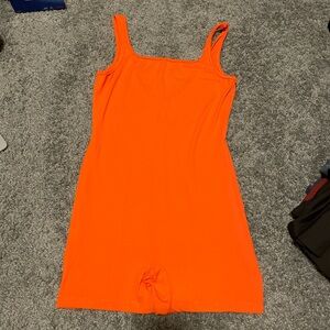 XL neon orange body suit
